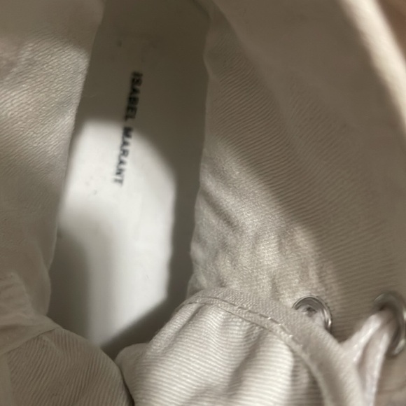 ISABEL MARANT BLUE/PINK MULTIPRINT HIGH TOP SNEAKERS - Picture 6 of 10